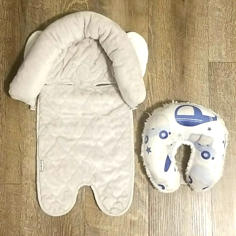 Car seat head support set